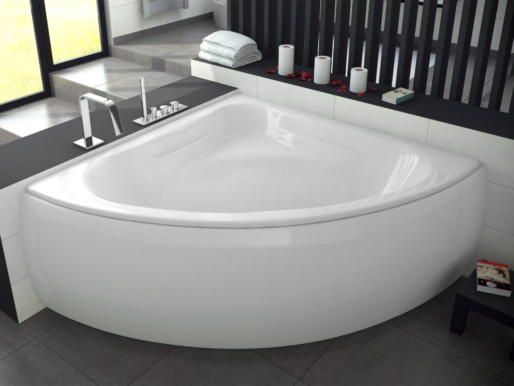 HOEKBAD 130x130 cm incl poten, Ophalen, Nieuw, Wit