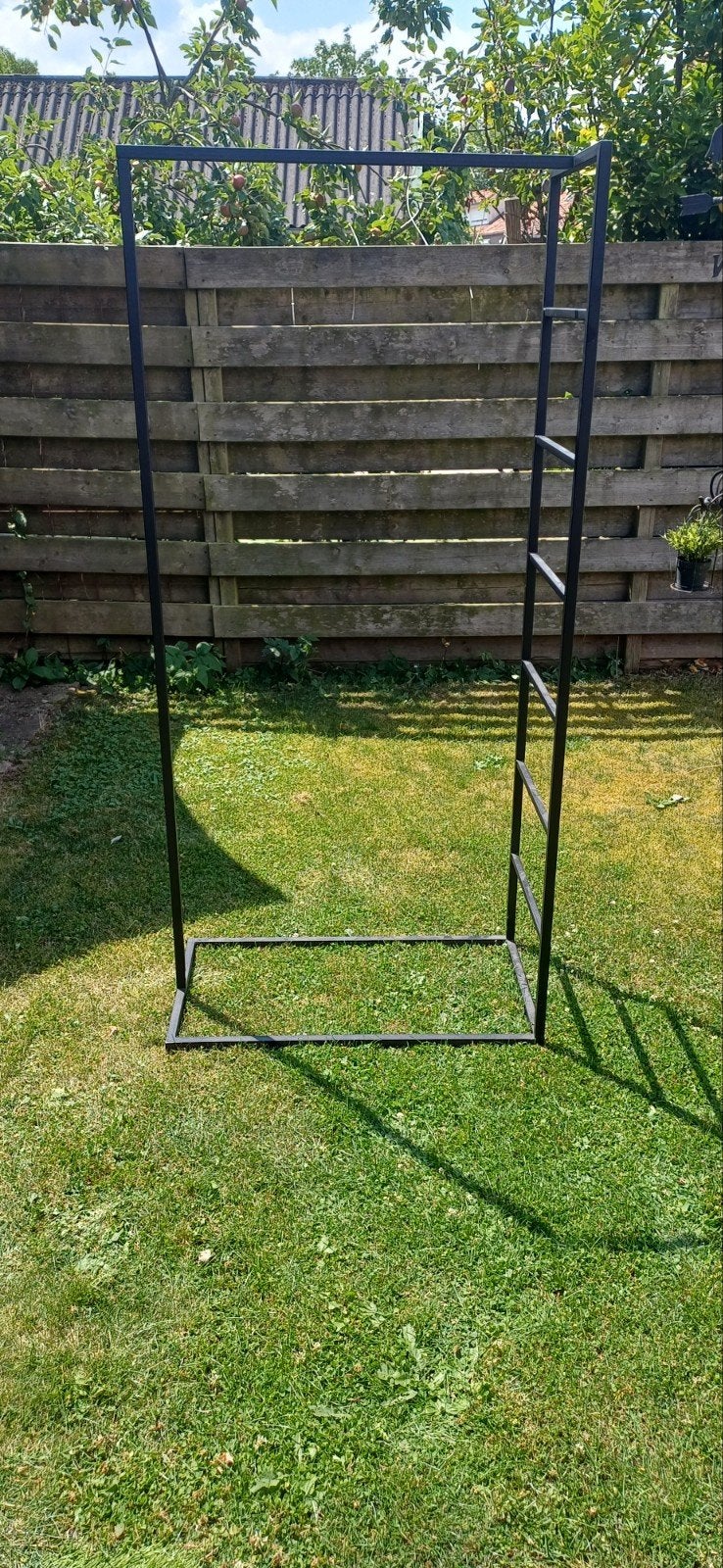 Zwart metalen kledingrek / droogrek, Ophalen, Gebruikt