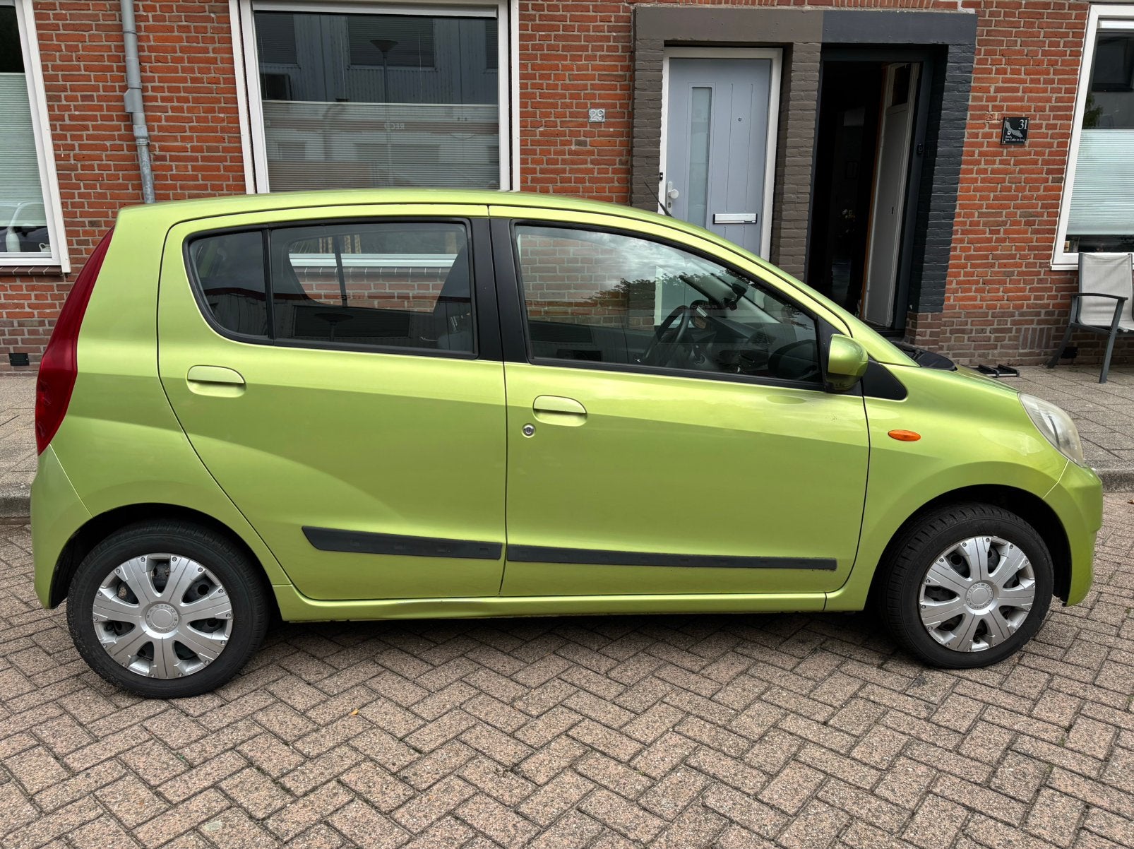 Daihatsu Cuore 1.0 5D 2008 Groen, Auto's, Voorwielaandrijving, Stof, 600 kg, Zwart