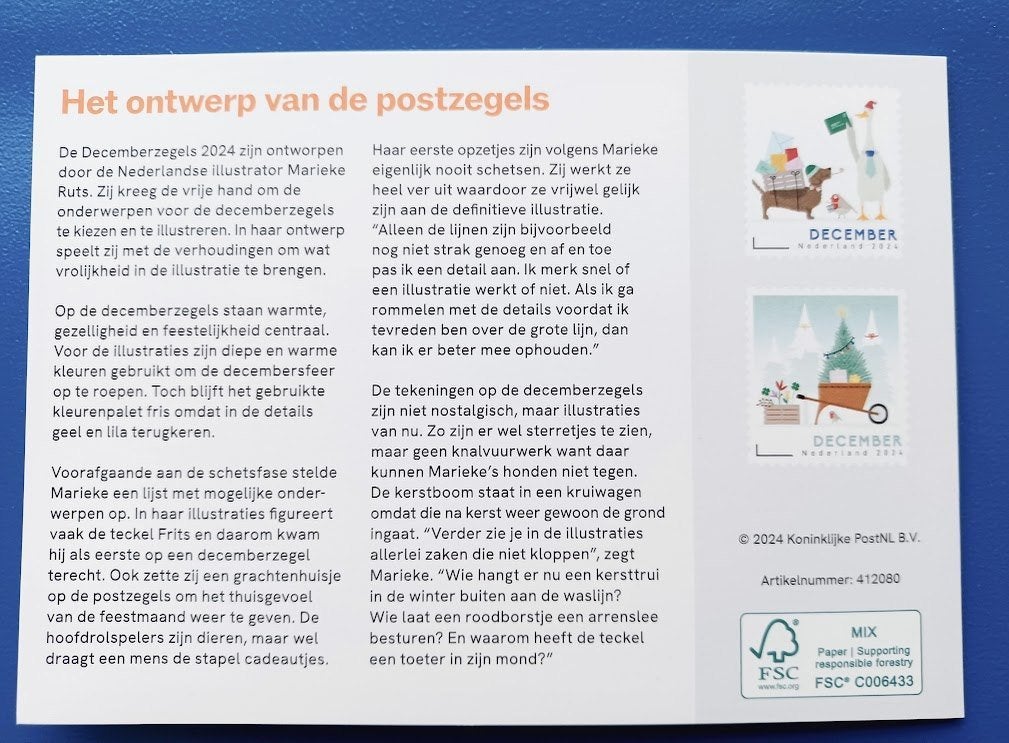 Postzegelmapje 697 - Decemberzegels 2024, Postzegels en Munten, Postzegels | Nederland, Verzenden, Na 1940, Postfris