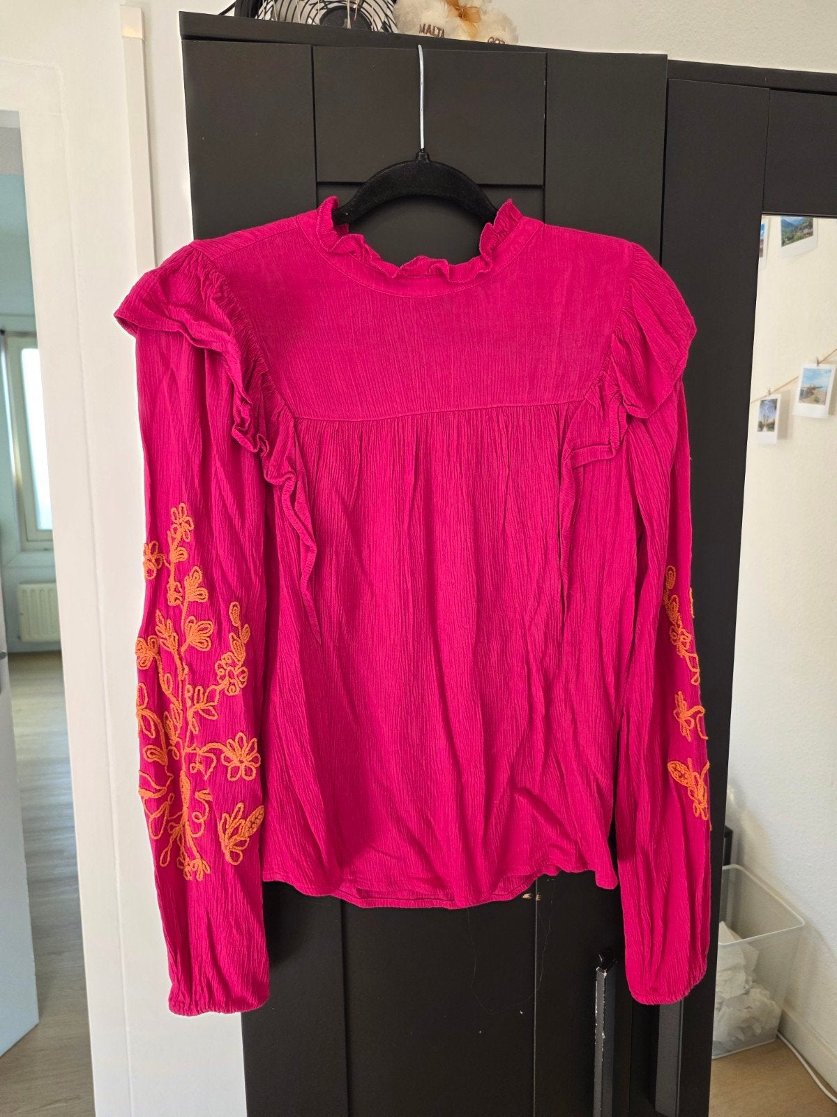 My Jewellery - roze blouse met geborduurde mouwen, Kleding | Dames, Ophalen of Verzenden, Roze, Maat 36 (S), Onbekend