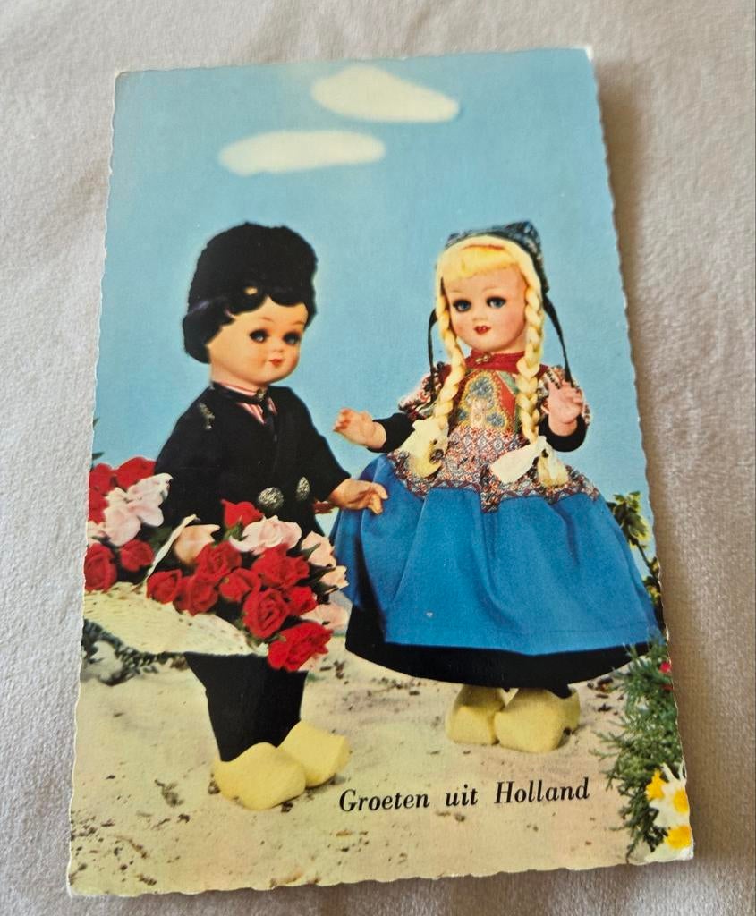 Boertje en boerinnetje met mandje rozen, Verzamelen, Verzenden, Ongelopen, Kinderen