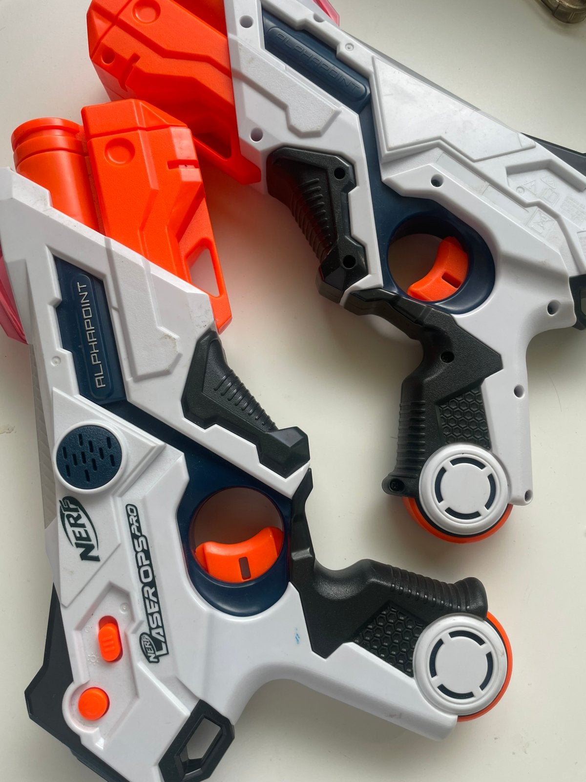 Nerf Laser Ops Pro Alphapoint Blasters (2 stuks), Ophalen of Verzenden, Zo goed als nieuw, Jongen of Meisje