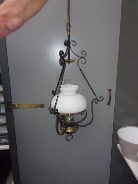 hanglamp, Ophalen, Gebruikt, Glas