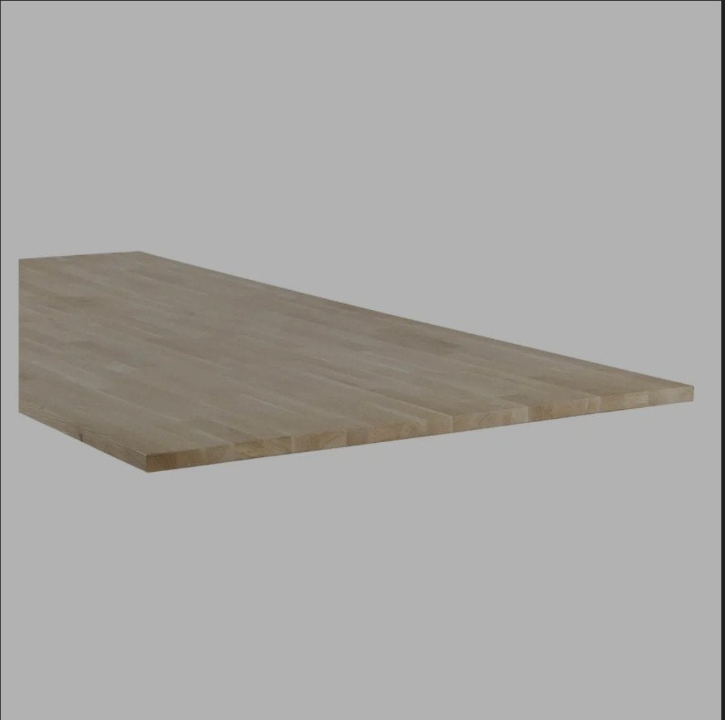 Merk: WOOOD massief eiken tafelblad, Huis en Inrichting, Tafels | Eettafels, Ophalen, Eikenhout, 50 tot 100 cm, Zo goed als nieuw