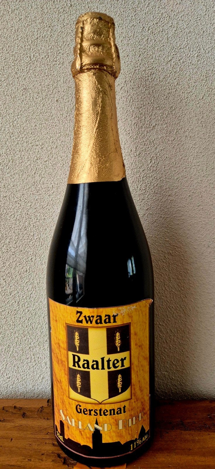 0,75 lt fles Zwaar Raalter Gerstenat Salland Bier 11%, Ophalen of Verzenden, Zo goed als nieuw, Flesje(s), Overige merken