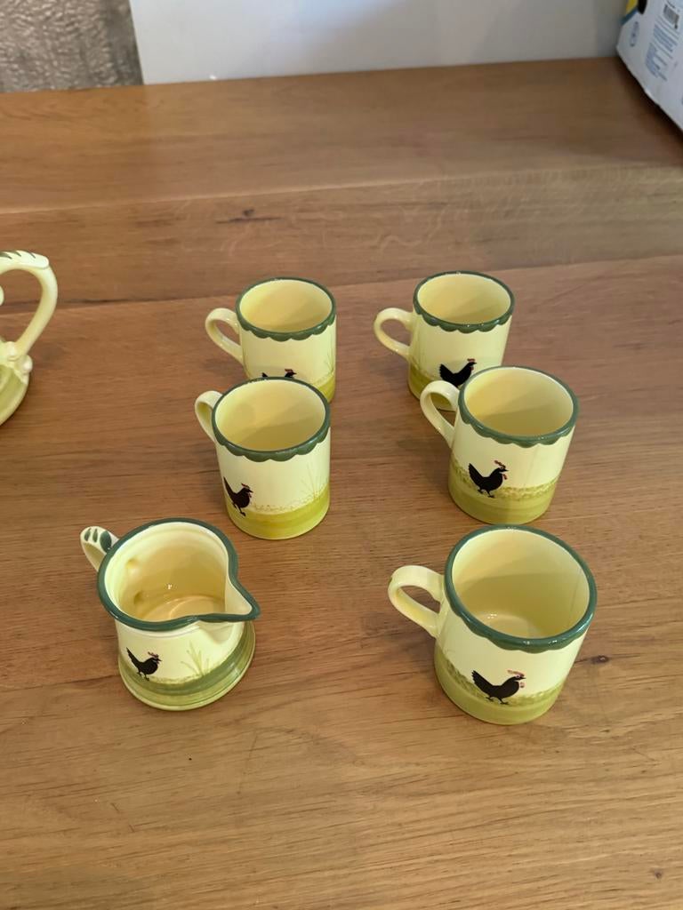 Zeller Keramiek Kip en Haan Servies - Theeset en Ontbijt, Ophalen of Verzenden