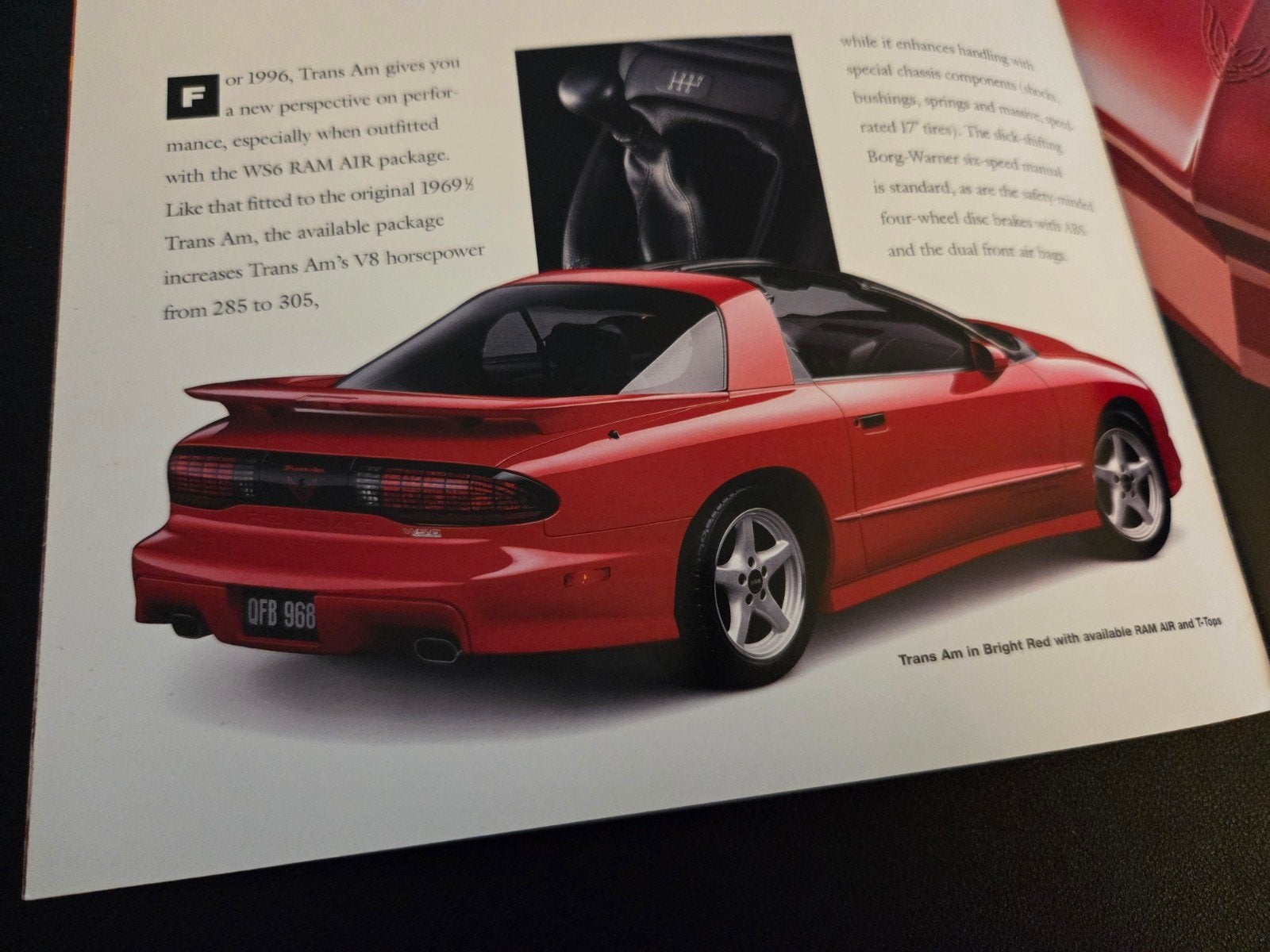 Brochure Pontiac Firebird 1996 USA, Ophalen of Verzenden