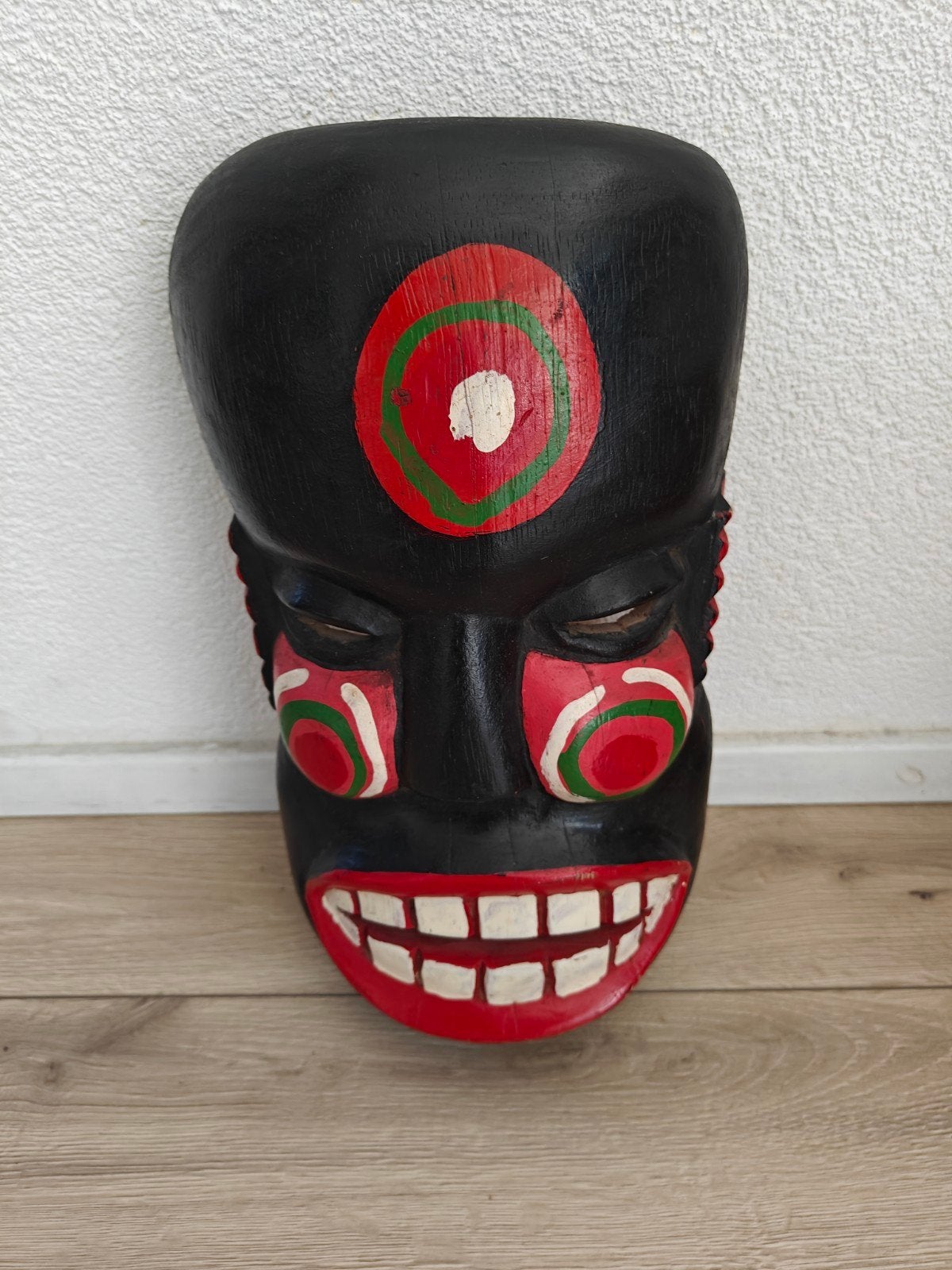 Handgemaakt masker uit Nigeria, Afrika, 30 cm, Houtsnijwerk, Ophalen