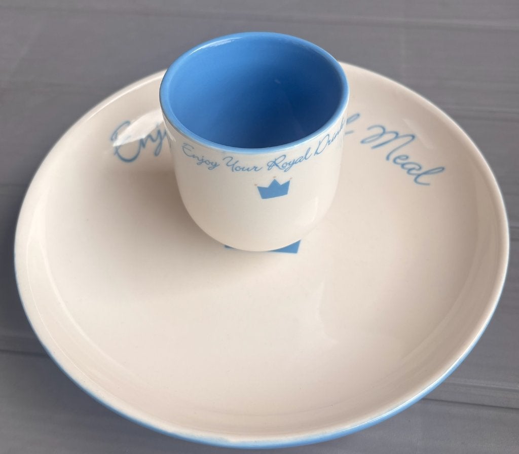 Bambam kinderservies jongen, Ophalen of Verzenden, Zo goed als nieuw, Kraamcadeau
