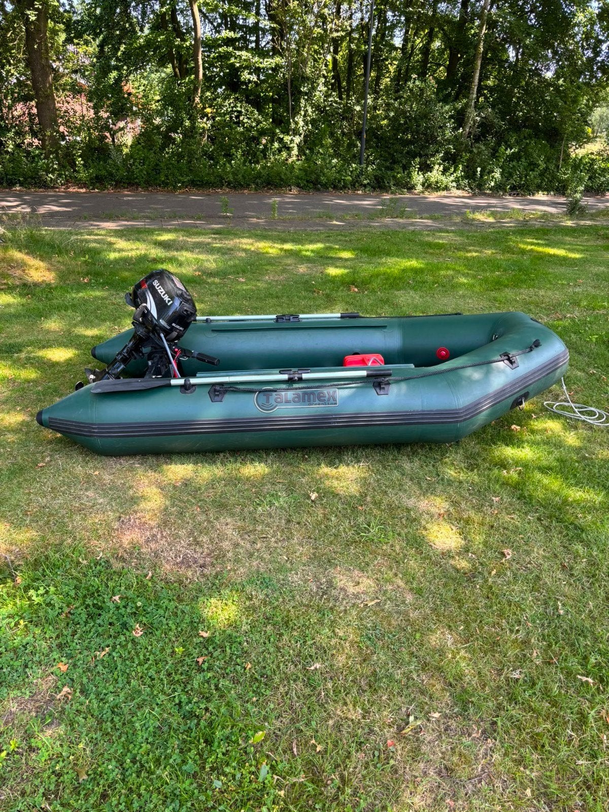 Talamex Rubberboot | Suzuki 4PK Buitenboordmotor |, Watersport en Boten, Rubberboten, Nieuw, Talamex, Benzine, Buitenboordmotor