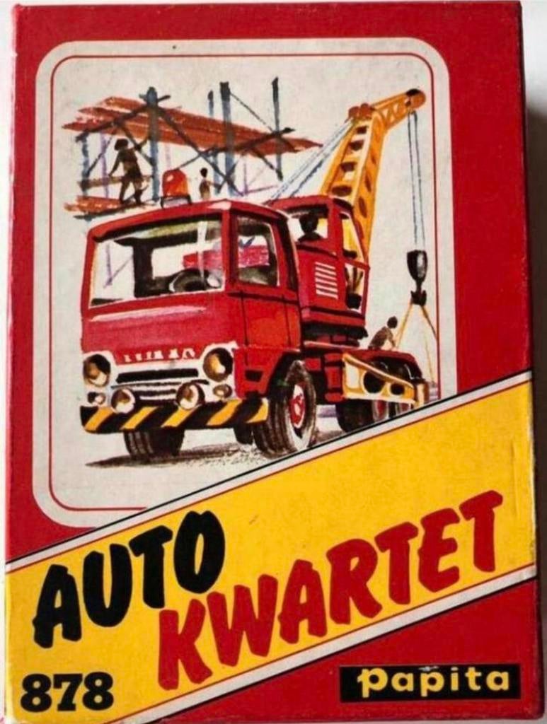 Vintage Auto kwartet spel Papita 877, Verzamelen, Ophalen of Verzenden, Zo goed als nieuw, Kwartet(ten)
