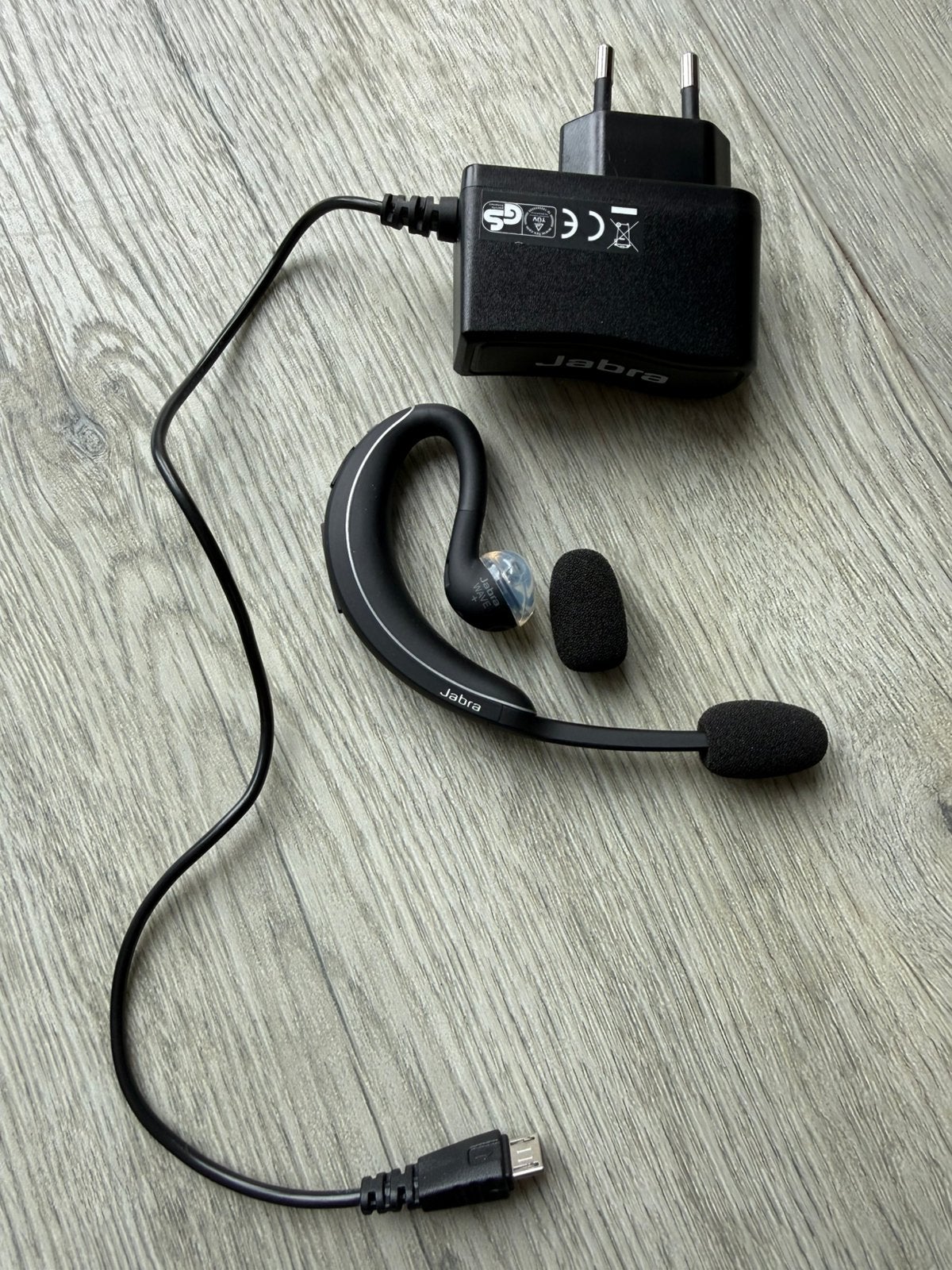 Jabra Wave+ Bluetooth headset met oplader en extra oordopjes, Computers en Software, Headsets, Ophalen of Verzenden, Nieuw, Draadloos