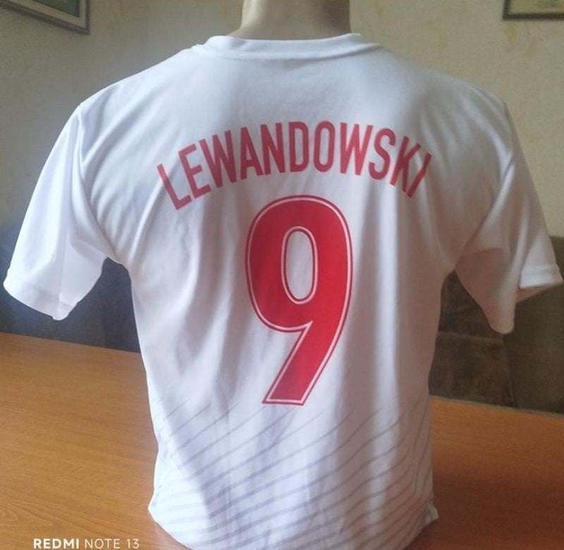 Lewandowski Polen Voetbalshirt Maat M, Maat 48/50 (M), Wit, Geen merk, Ophalen of Verzenden