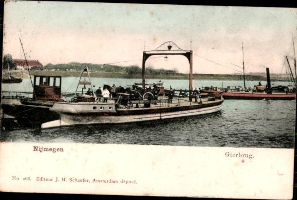 Nijmegen KVR06 1528 Gierbrug, Ophalen of Verzenden, 1920 tot 1940, Gelopen, Gelderland
