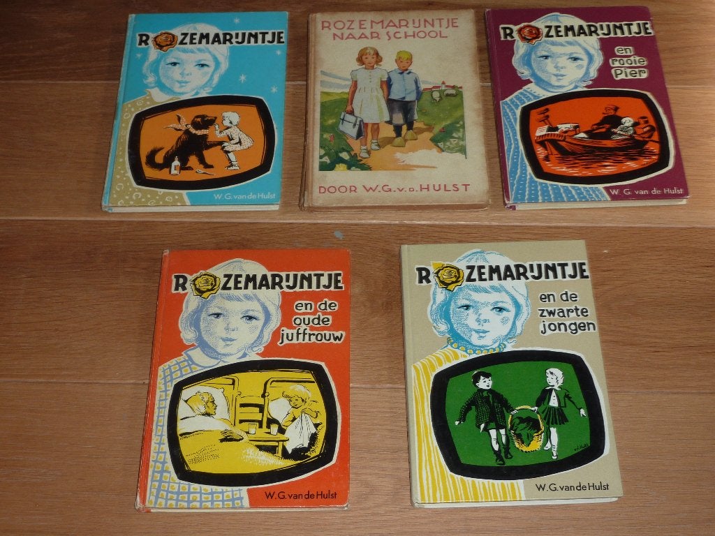 Hele serie Rozemarijntje van W.G. van de Hulst (5 boeken), Gelezen, Fictie algemeen, W.G. van de Hulst, Ophalen of Verzenden