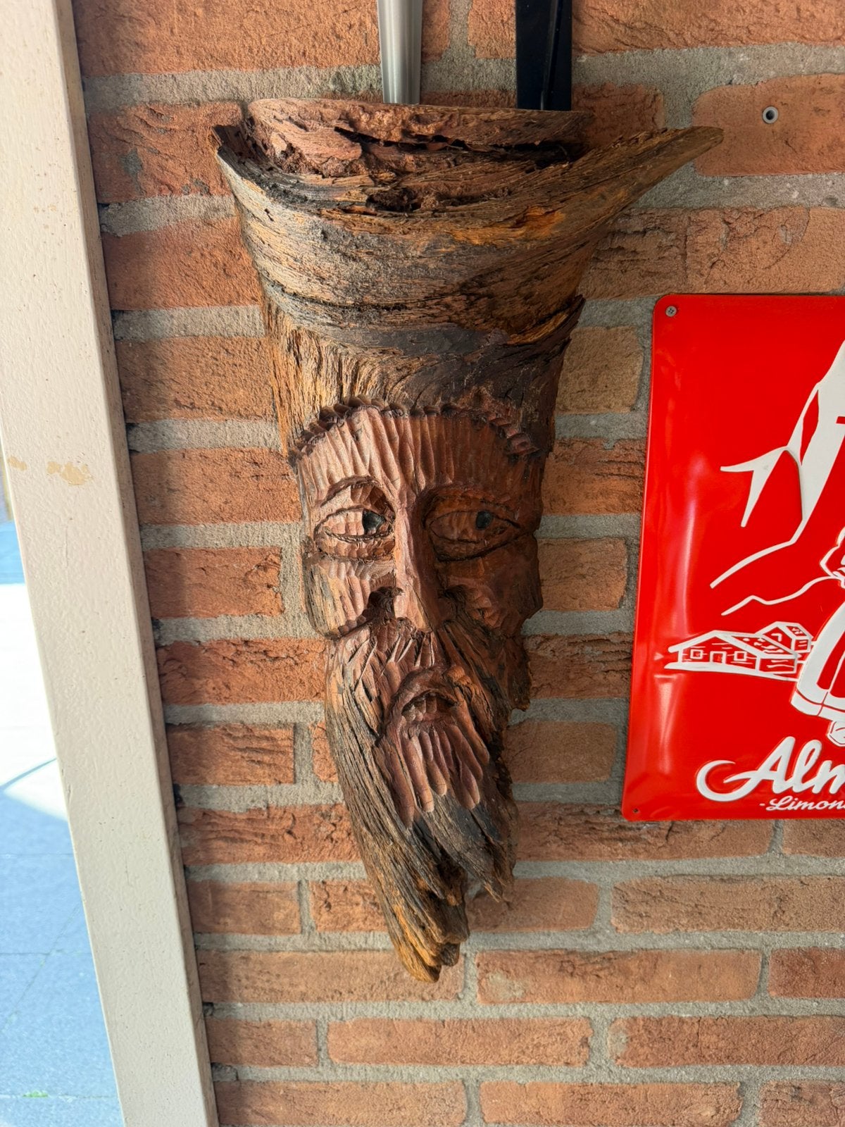 Grote bosgeest houtsnijwerk oostenrijk hout waldgeist, Ophalen of Verzenden, Zo goed als nieuw