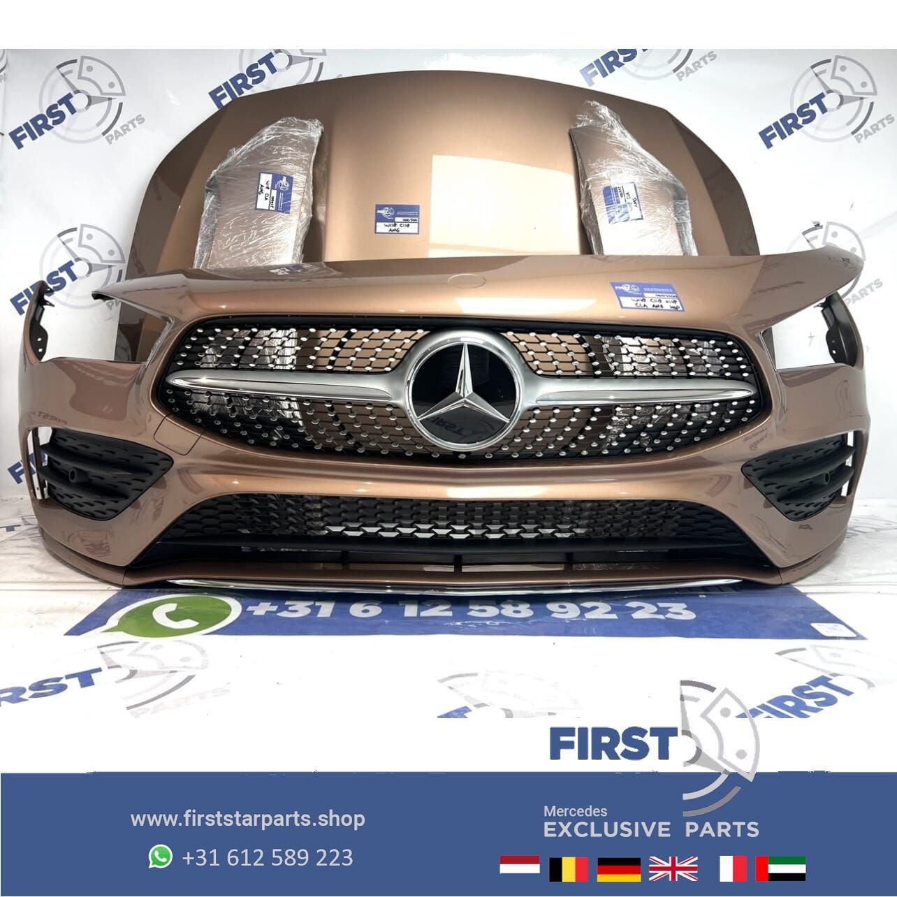 2018-2023 W118 C118 CLA AMG LINE VOORKOP ROSE GOLD origineel, Auto-onderdelen, Carrosserie en Plaatwerk, Gebruikt, -, Voor, Ophalen of Verzenden