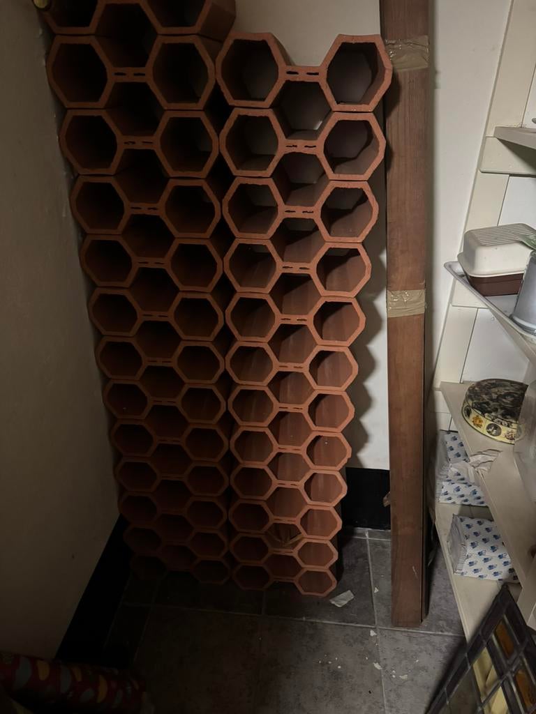 Terracotta bouw blokken. 113 stuks, Ophalen, Gebruikt