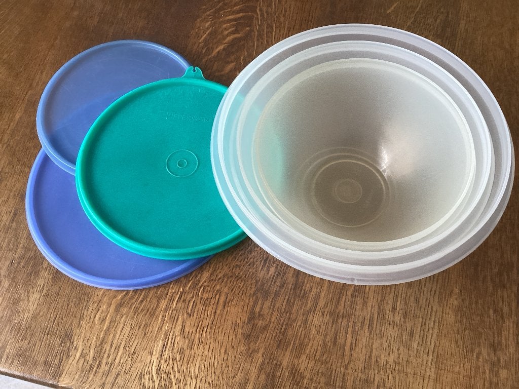 Tupperware kommen set met deksels, Huis en Inrichting, Overige kleuren, Ophalen of Verzenden, Zo goed als nieuw, Met deksel