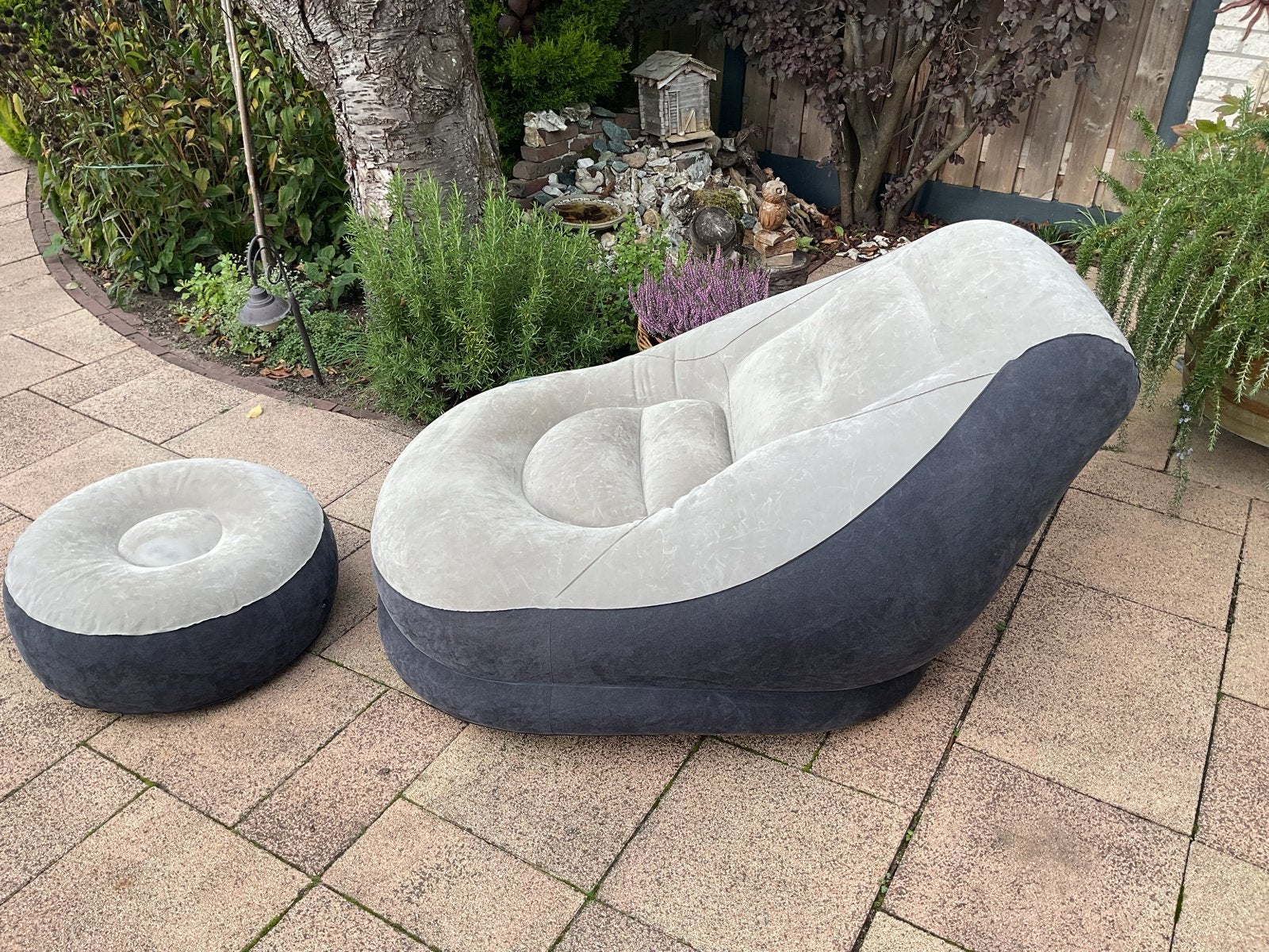 Intex Opblaasbare Lounge Stoel Voetenbank   2 x, Kunststof, Ophalen of Verzenden, Zo goed als nieuw, Eén
