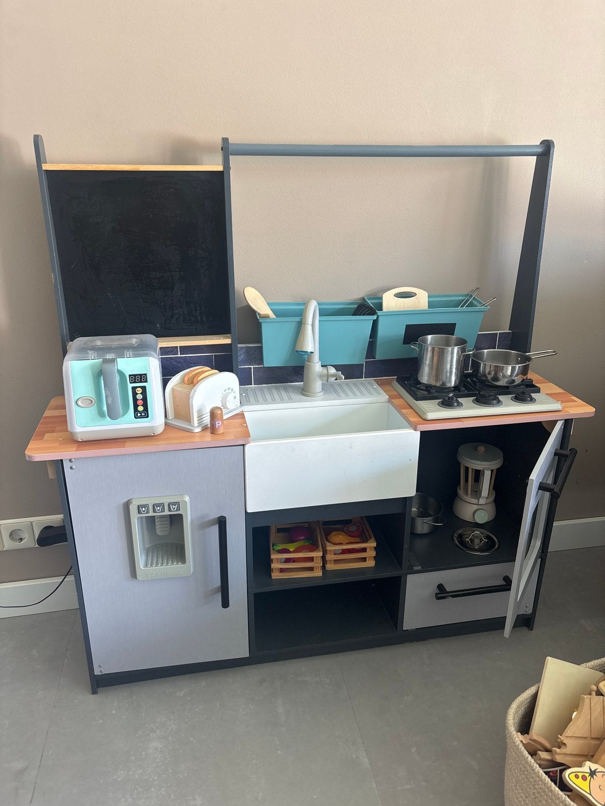 Grote Houten Speelkeuken met Accessoires, Ophalen, Gebruikt, Hout, Speelkeuken
