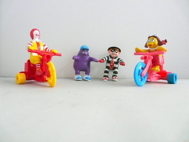 McDonalds 1991 # characters on Bikes (4x), Ophalen of Verzenden, Zo goed als nieuw