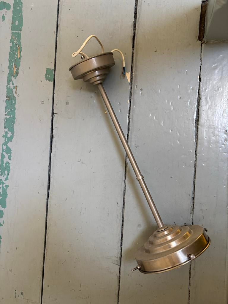 Vintage plafondlamp armatuur met E27 fitting, Ophalen, Gebruikt, Metaal, Art deco
