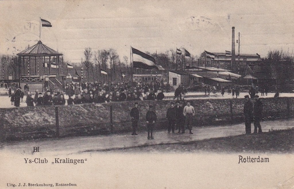 764Y Rotterdam, IJsclub Kralingen, Kralingse Plaslaan, Ophalen of Verzenden, Voor 1920, Gelopen, Zuid-Holland