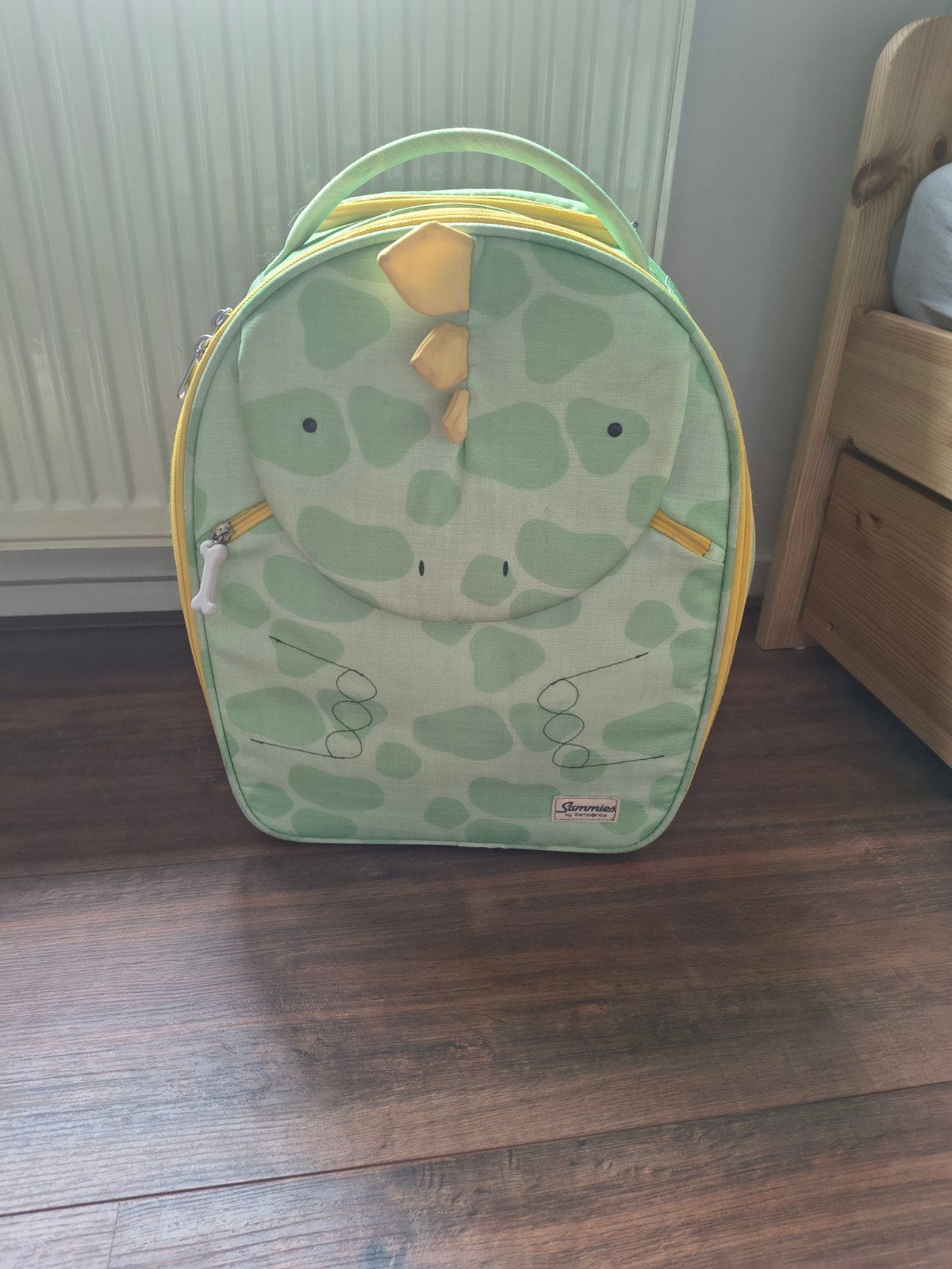 Samsonite Sammies Kinderkoffer - Groene Draak, Ophalen, 40 tot 60 cm, Gebruikt, Groen