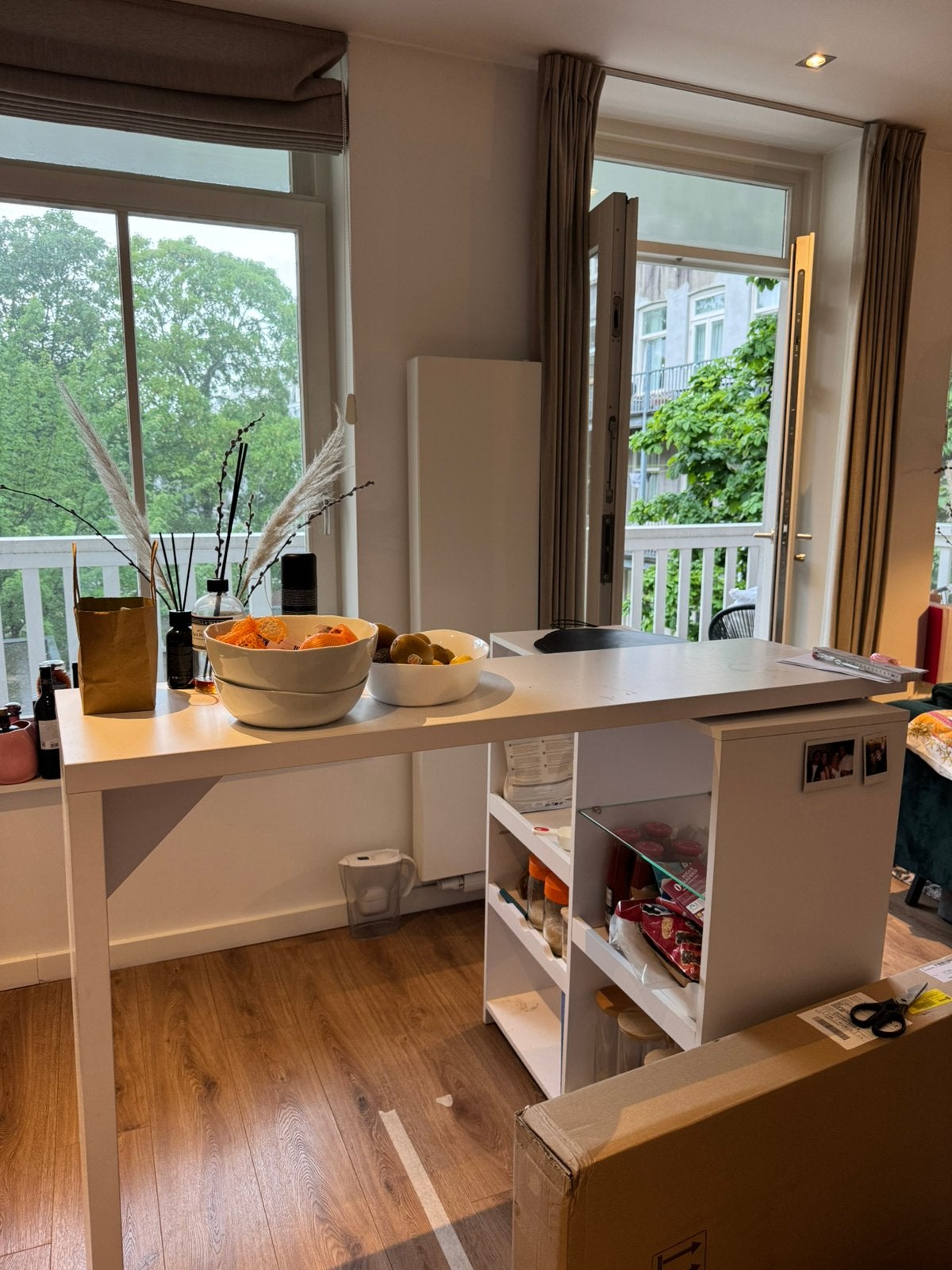 Uitschuifbare Keukentrolley / Keukeneiland - 360 Draaibaar, Huis en Inrichting, Ophalen, Gebruikt, Hout, Keukentrolley