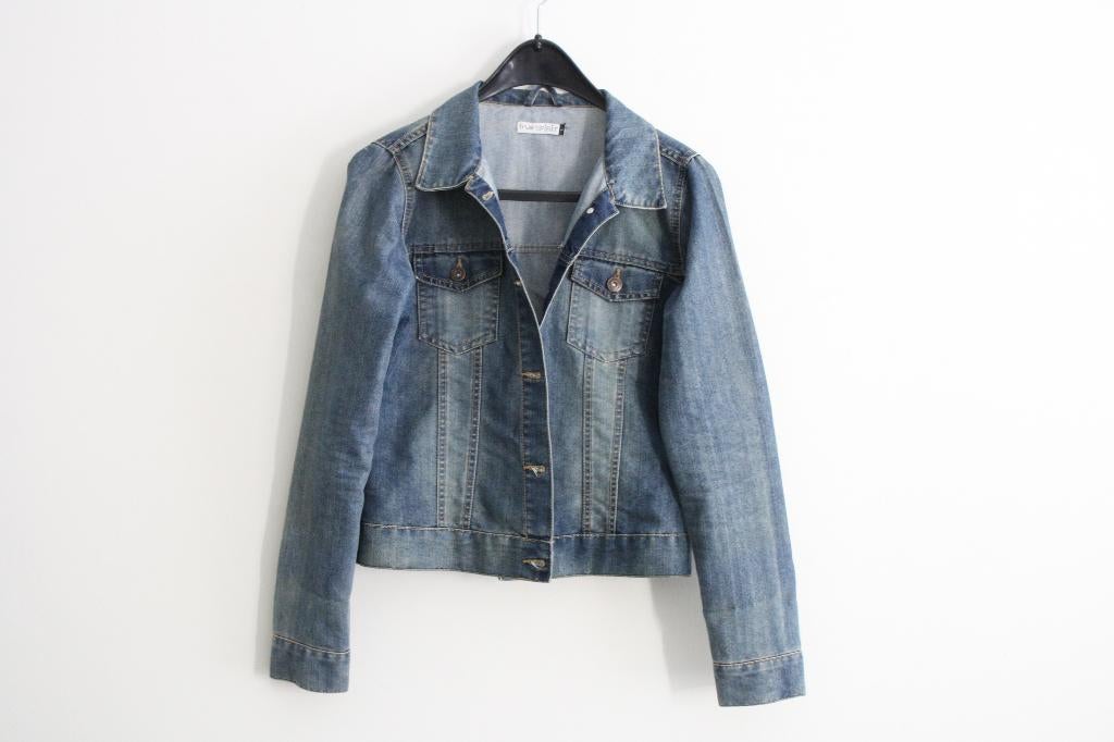 Blauw denim jasje maat L, Maat 42/44 (L), Verzenden, Blauw, True Spirit