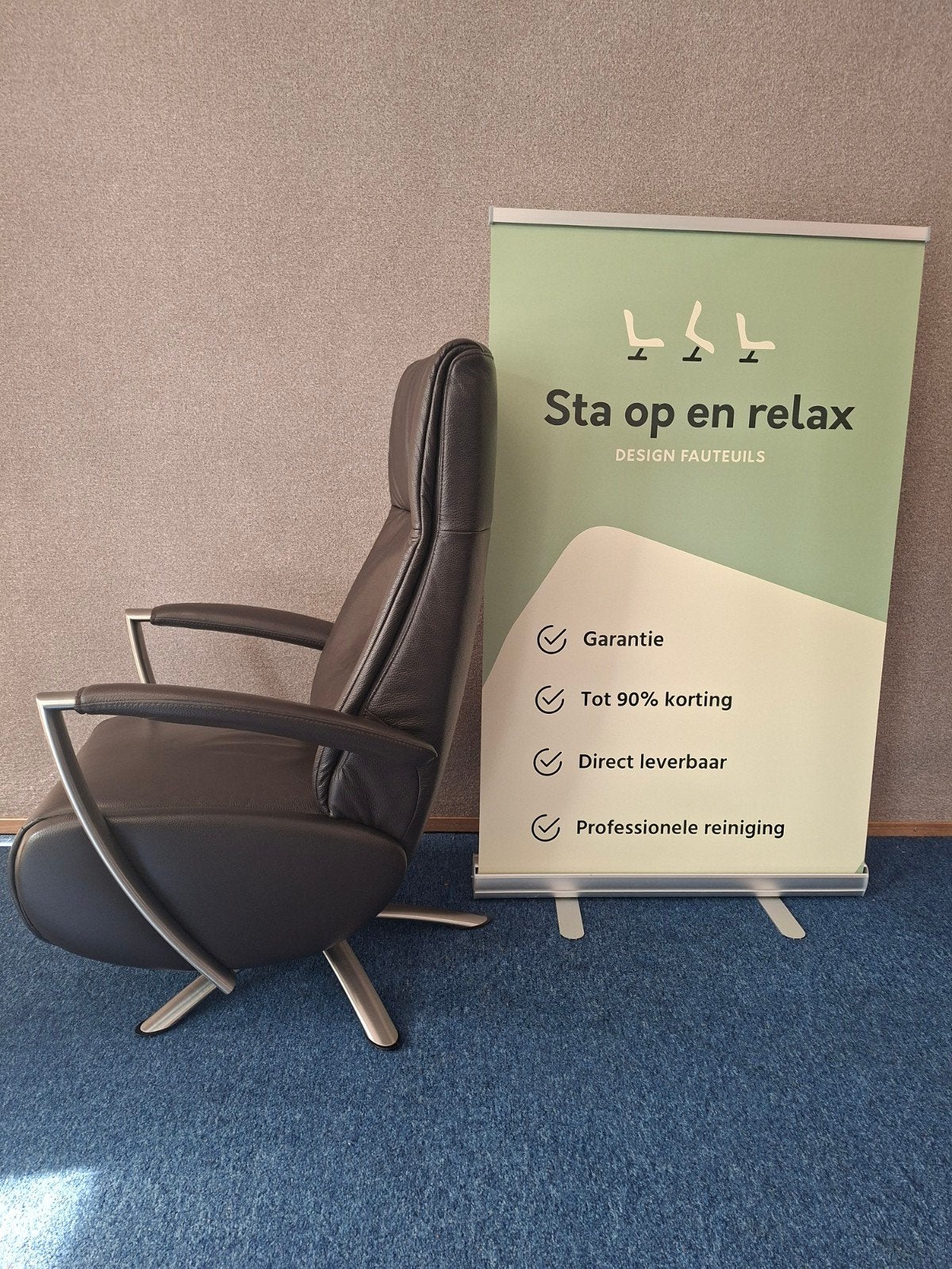 elektrische relax fauteuil De Toekomst Twice ZGAN op accu 🔋, Hoofdstraat 60 Schijndel, Ophalen of Verzenden, Zo goed als nieuw
