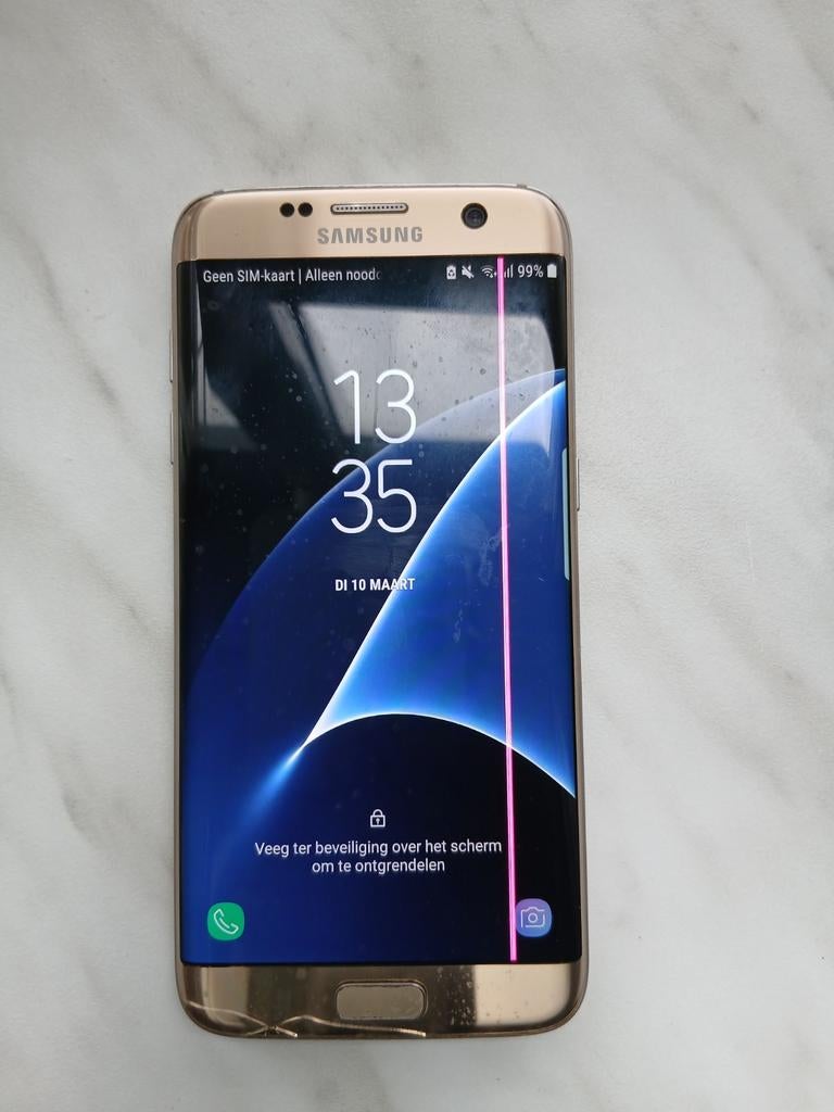 Samsung Galaxy S7 Edge - scherm beschadigd, Telecommunicatie, Mobiele telefoons | Samsung, Gebruikt, Overige kleuren, Ophalen of Verzenden