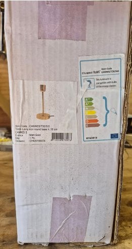 tafel lamp cannes, Ophalen, Bureaulamp, Goud, 30 cm