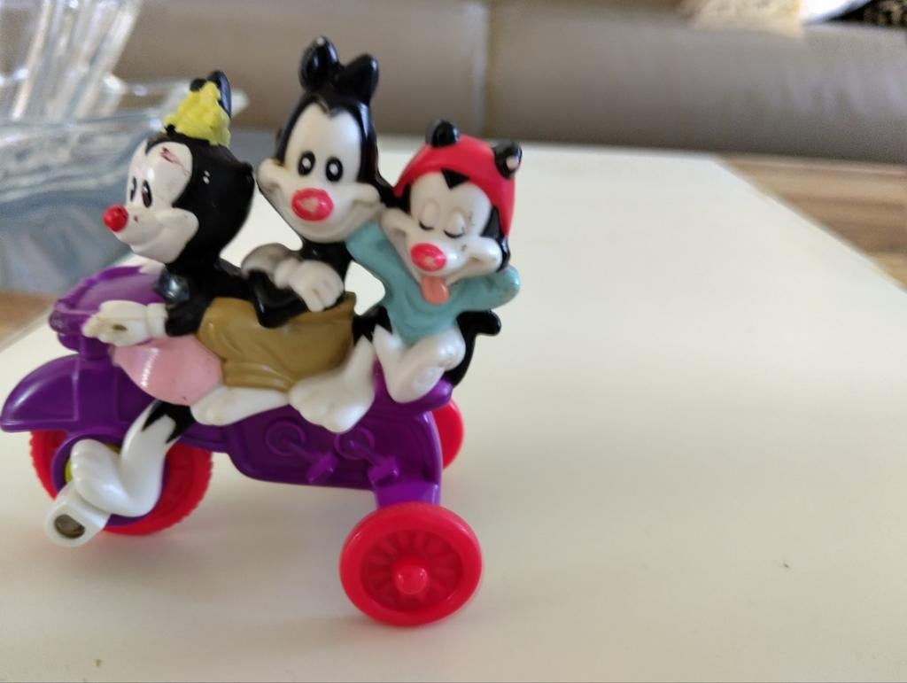 Animaniacs Yakko, Wakko, Dot op scooter figuur, Ophalen, Gebruikt