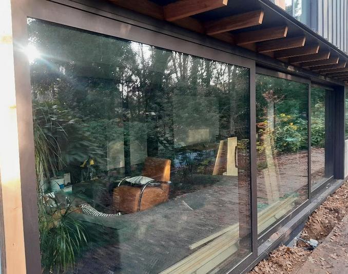 XXL Aluminium Triple glas Schuifpui bezorge factuur mogelijk, Doe-het-zelf en Verbouw, Kozijnen en Schuifpuien, 225 cm of meer