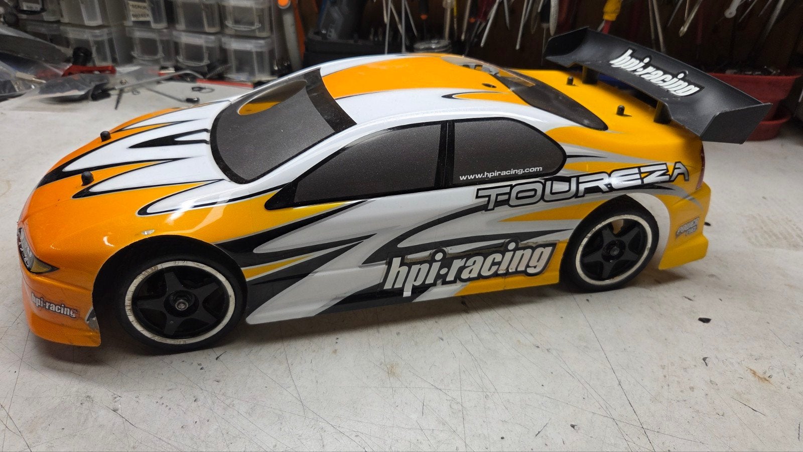 Te koop mooie hpi rs 4, Gebruikt, Ophalen of Verzenden, Schaal 1:10, Auto onroad