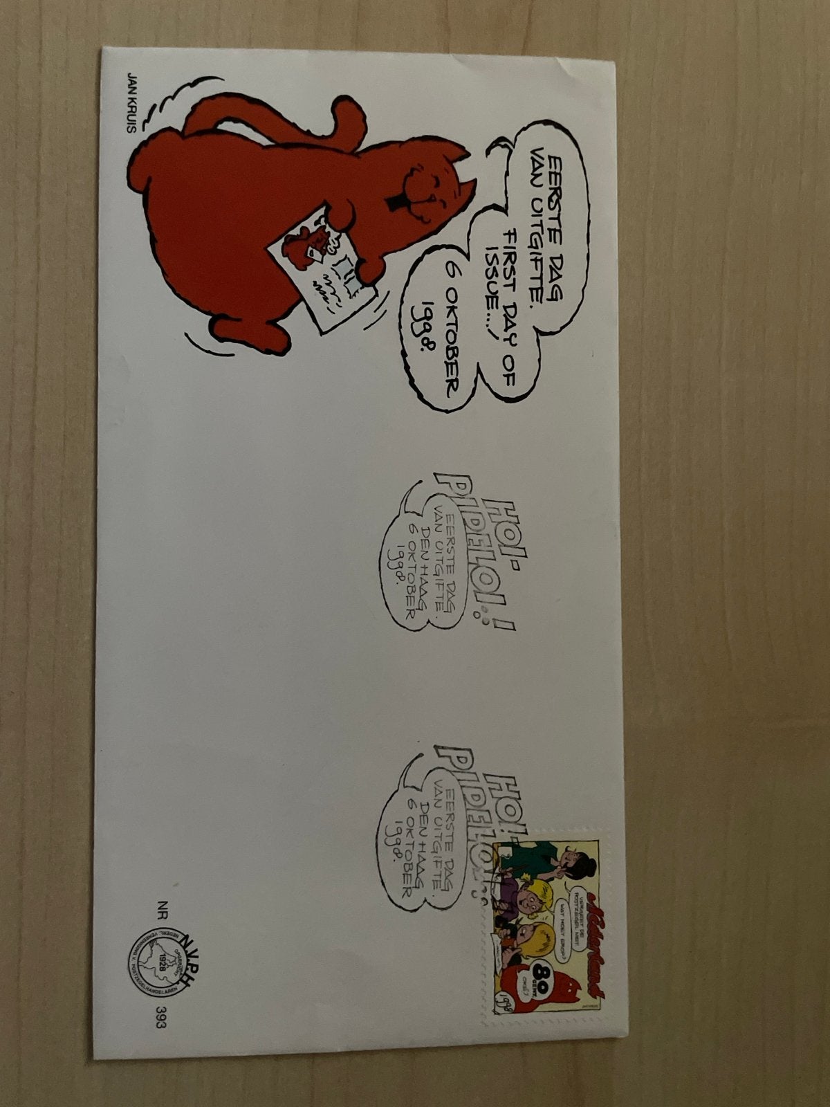Jan Kruis First Day Cover - 6 oktober 1998, Postzegels en Munten, Postzegels | Eerstedagenveloppen, Ophalen of Verzenden, Onbeschreven