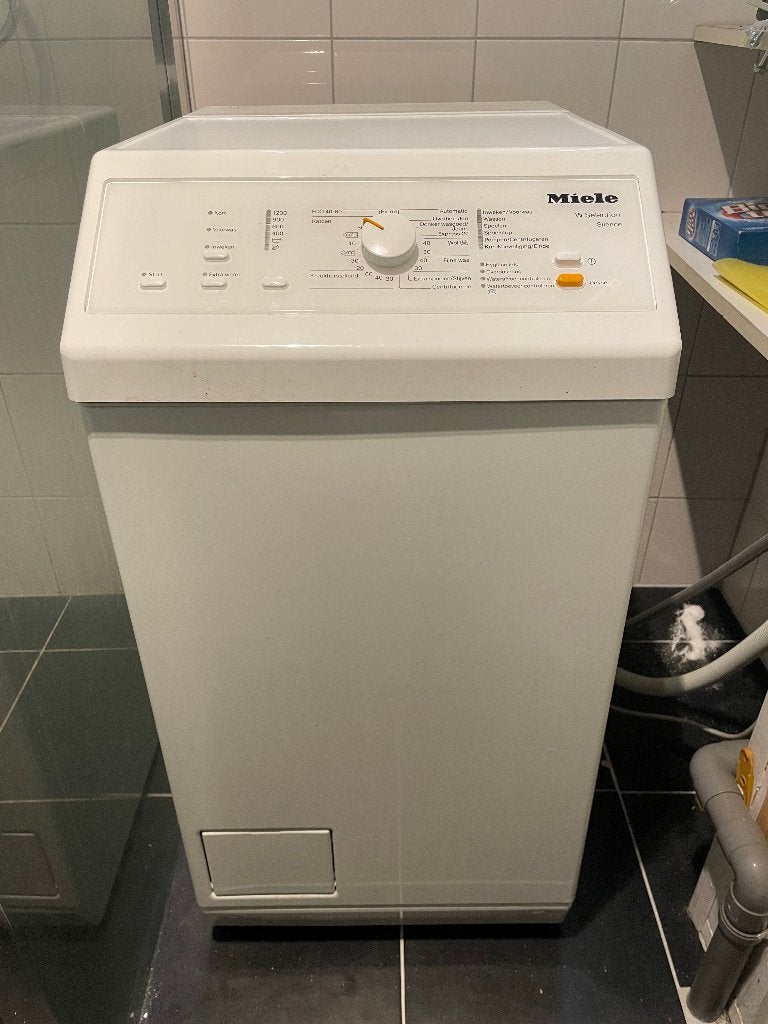 Miele wasmachine bovenlader, Witgoed en Apparatuur, Ophalen, 1200 tot 1600 toeren, Gebruikt, 4 tot 6 kg