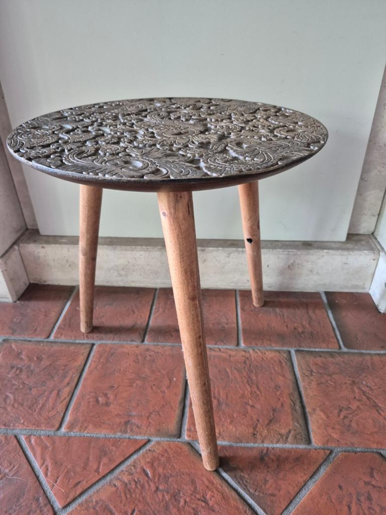 Bijzettafel **Dutchbone 'By Hand'**, Huis en Inrichting, Minder dan 45 cm, Minder dan 55 cm, Gebruikt, Rond