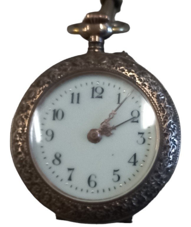 dameszakhorloge in zilver., Overige merken, Zakhorloge, Zilver, 1960 of later