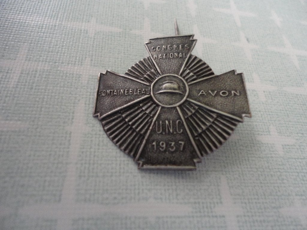 Herdenkingsspeld, Franse veteranenorg. UNC 1937, Verzamelen, Verzenden, Zo goed als nieuw, Overige onderwerpen, Speldje of Pin