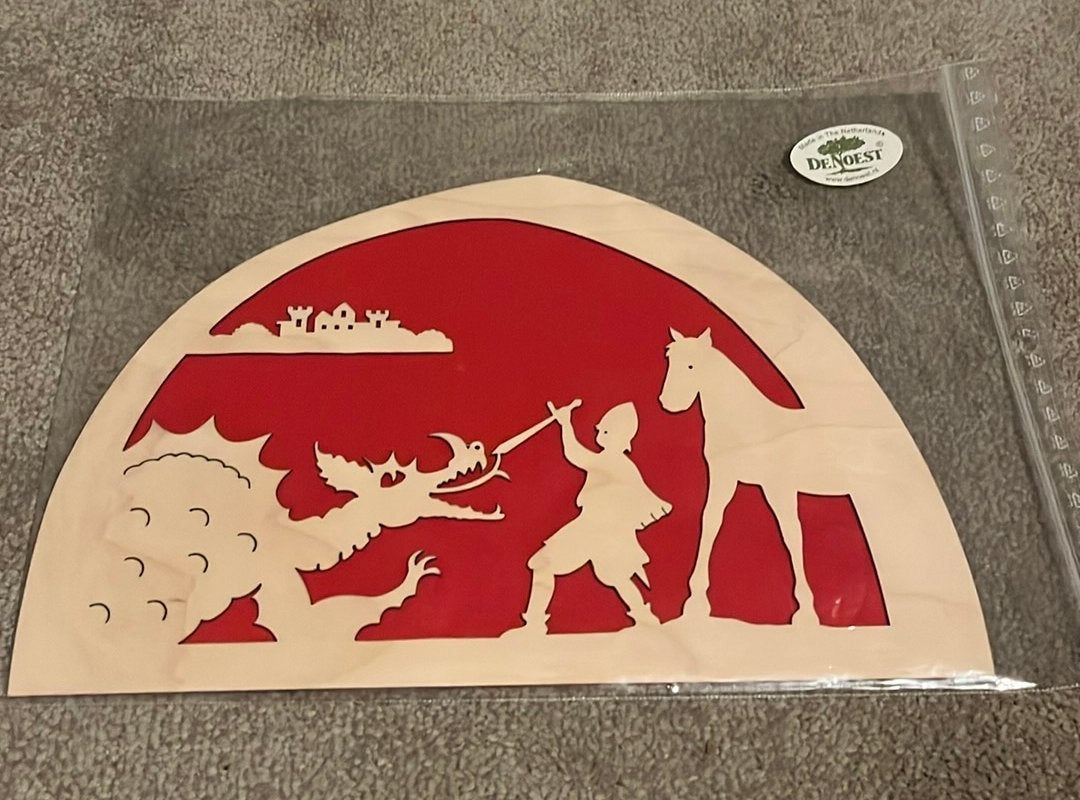 De Noest silhouette Joris en de draak, De Noest, Nieuw, Rood, Ophalen of Verzenden