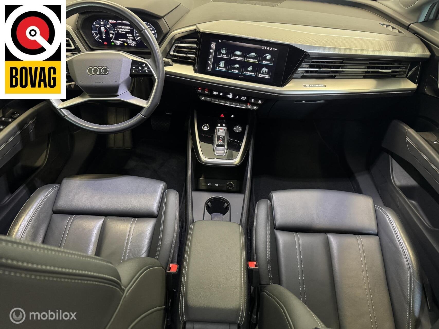 Audi Q4 e-tron 45 quattro S Edition 82 kWh | Leer | SOH 92%, Dealer onderhouden, 33 min, SUV of Terreinwagen, Te koop