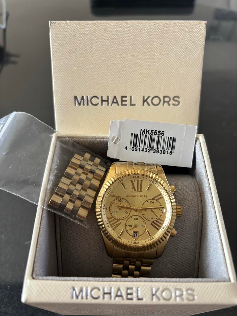 Michael Kors horloge MK5556 goudkleurig, Sieraden, Tassen en Uiterlijk, Horloges | Heren, Gebruikt, Staal, Polshorloge, Ophalen