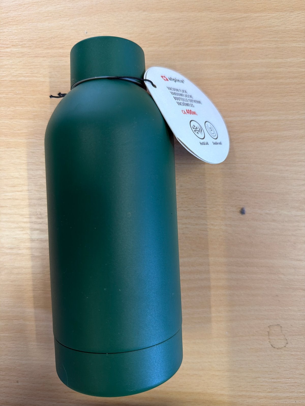 Alpina Vacuümfles 400ml - Groen, Dubbelwandig, Nieuw, Ophalen of Verzenden, Metaal, Nvt