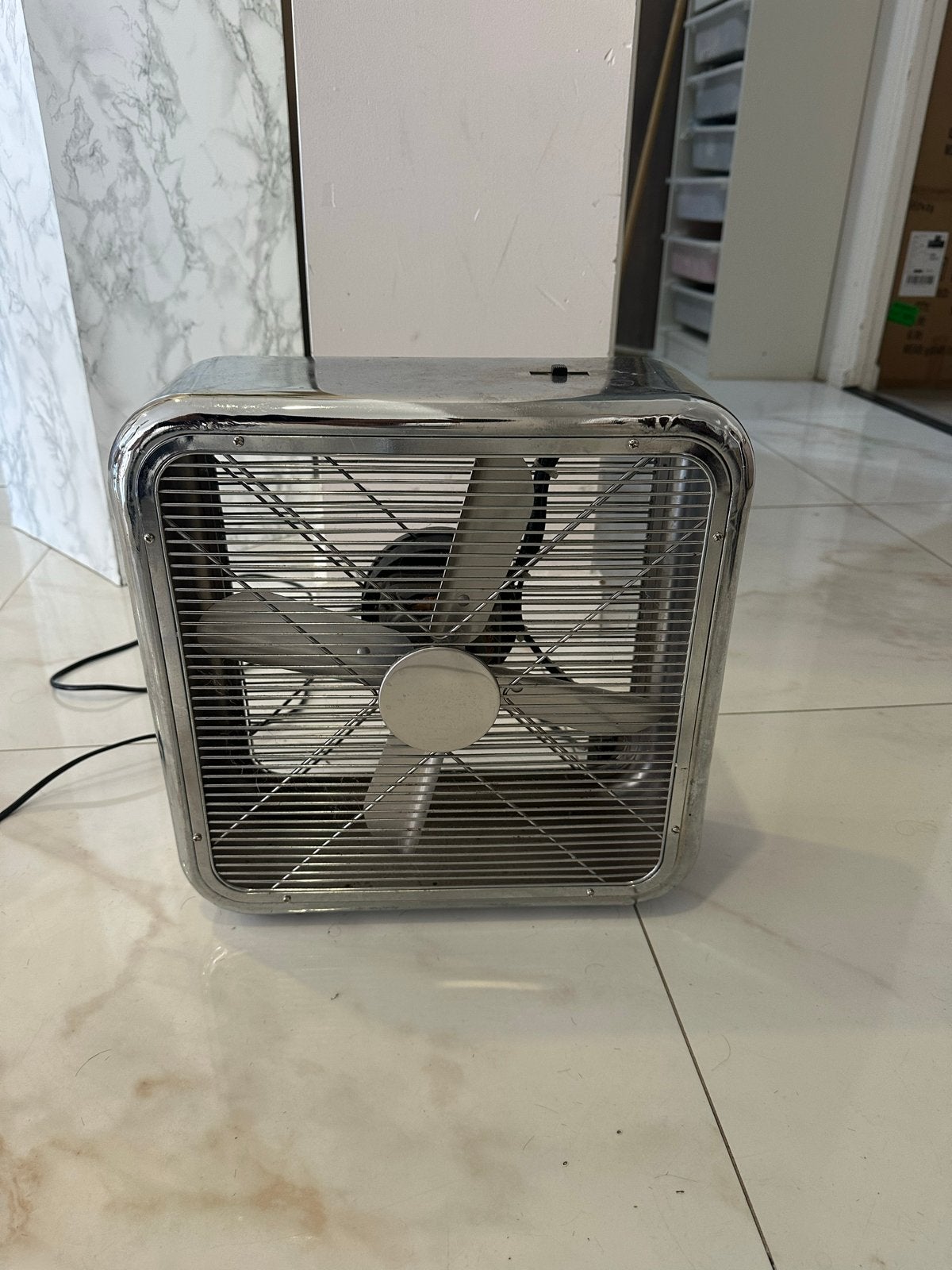 Boxventilator ZF-12S - 45W - Zilverkleurig, Ophalen of Verzenden, Gebruikt, Vloerventilator