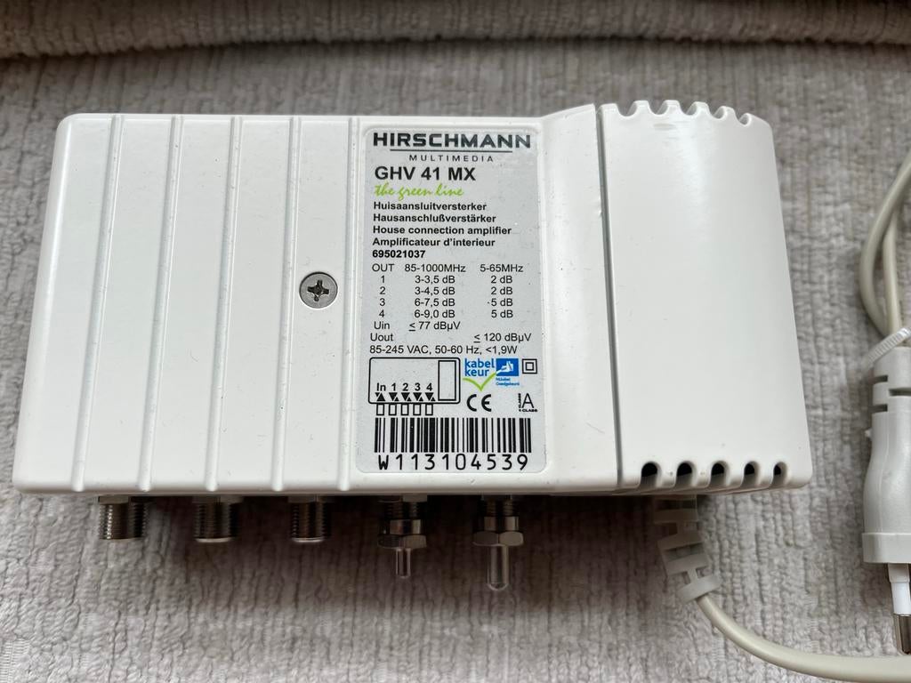 Hirschmann GHV 41 MX Huisaansluitversterker, Ophalen of Verzenden, Gebruikt, Overige kabels