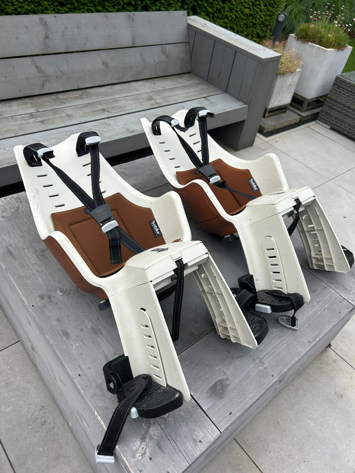 Twee Bobike fietszitjes met lichte gebruikssporen, Fietsen en Brommers, Fietsaccessoires | Fietsstoeltjes, Ophalen, Achterzitje